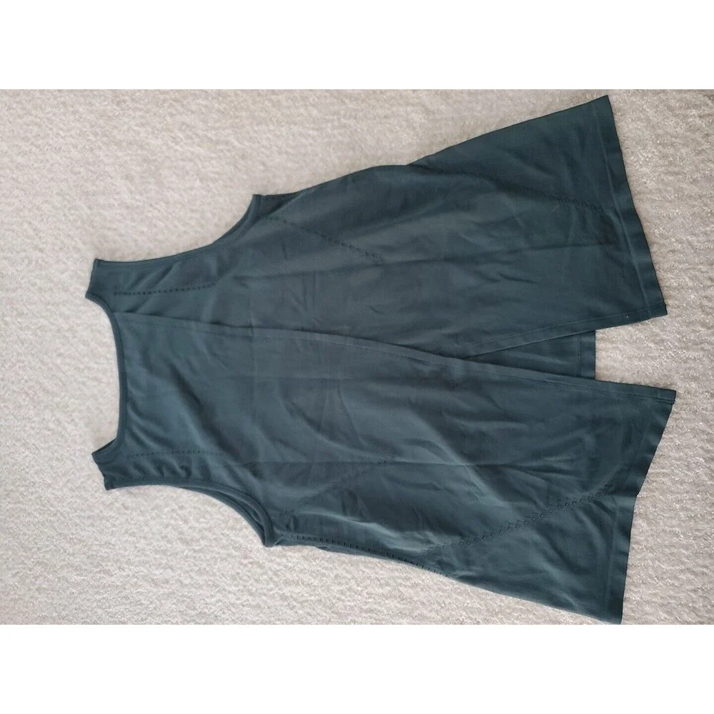 Athleta LG Women's Sleeveless Split Back Tank Top Teal
